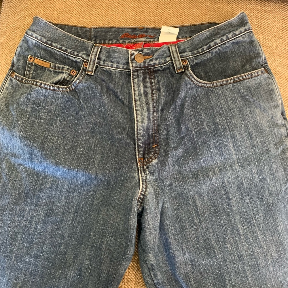 EUC  Eddie Bauer fleece lined jeans - size 35/32